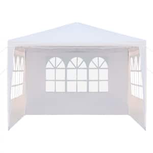 10 ft. x 10 ft. White 3-Sides Waterproof Tent with Spiral Tubes