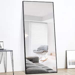 71 in. x 32 in. Modern Rectangle Shape Metal Framed Black Standing Mirror Full Length Floor Mirror Bedroom Living Room