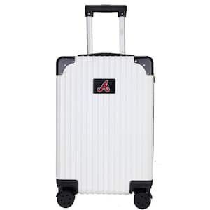 21 in. White Atlanta Braves premium 2-Toned Carry-On Suitcase