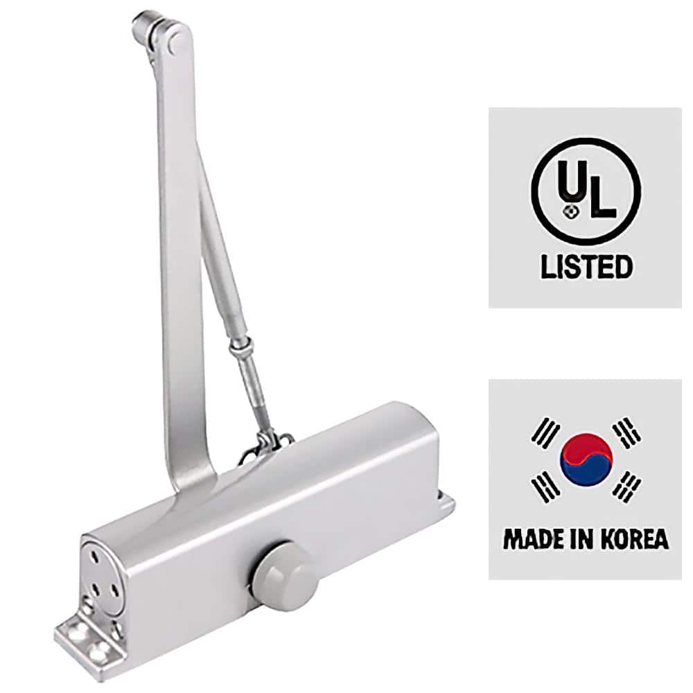 Aluminum Commercial Door Closer with Adjustable Closing and Latching Speed, Size #3 for 99 lbs. - 132 lbs. Doors price history on PriceWatchPro
