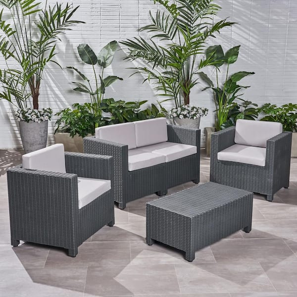 dark grey patio set