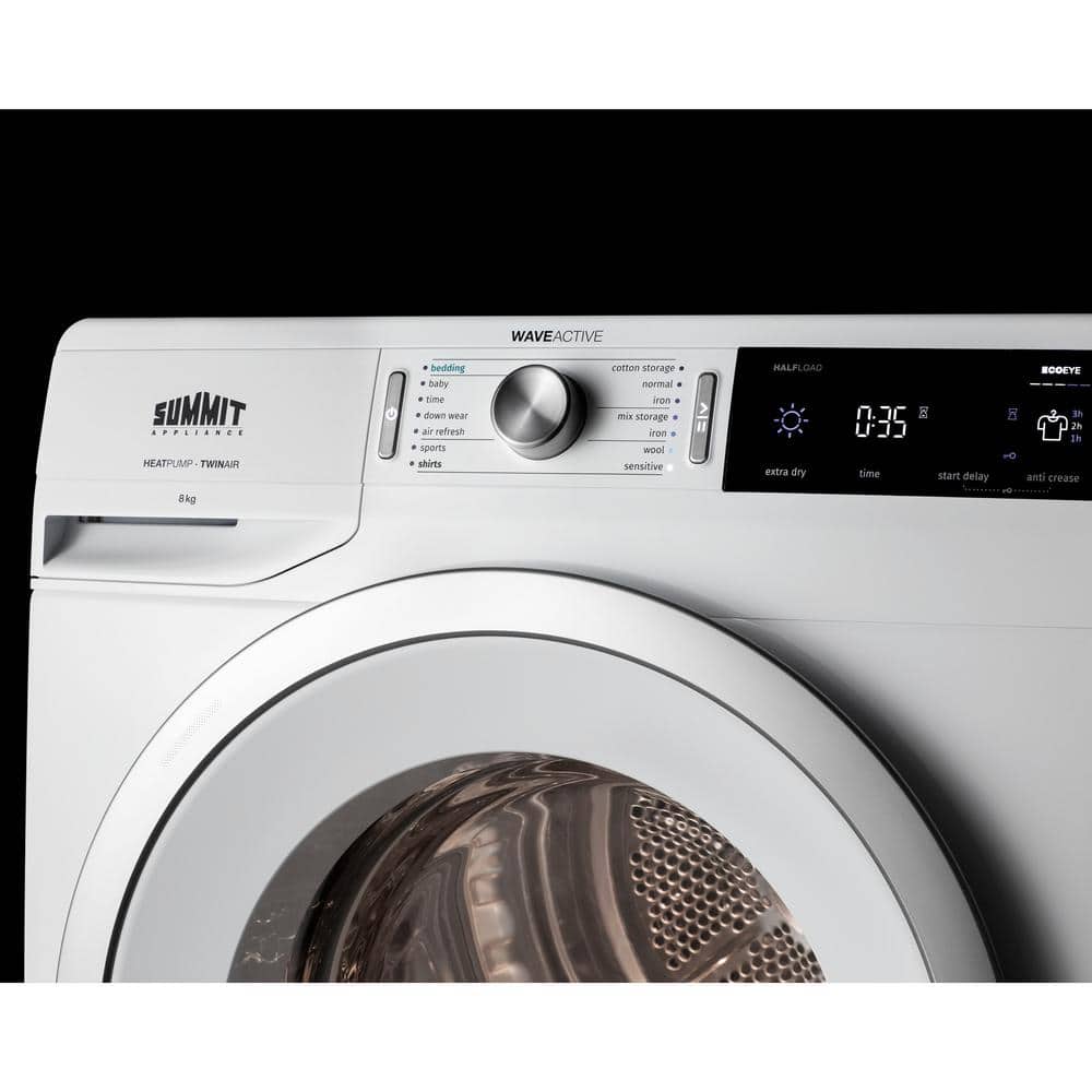 Summit Appliance SLD242W Summit Appliance 3.88 Cubic Feet Ventless Electric Stackable Dryer