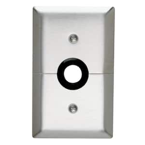 Pass & Seymour 302/304 S/S 1 Gang Strap Mounted Coaxial Horizontal Split Wall Plate, Stainless Steel (1-Pack)