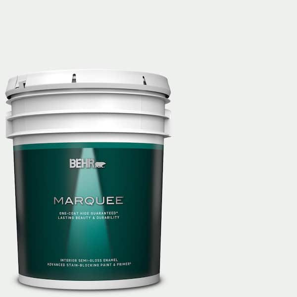 BEHR MARQUEE 5 gal. #BL-W15 Frost Semi-Gloss Enamel Interior Paint & Primer