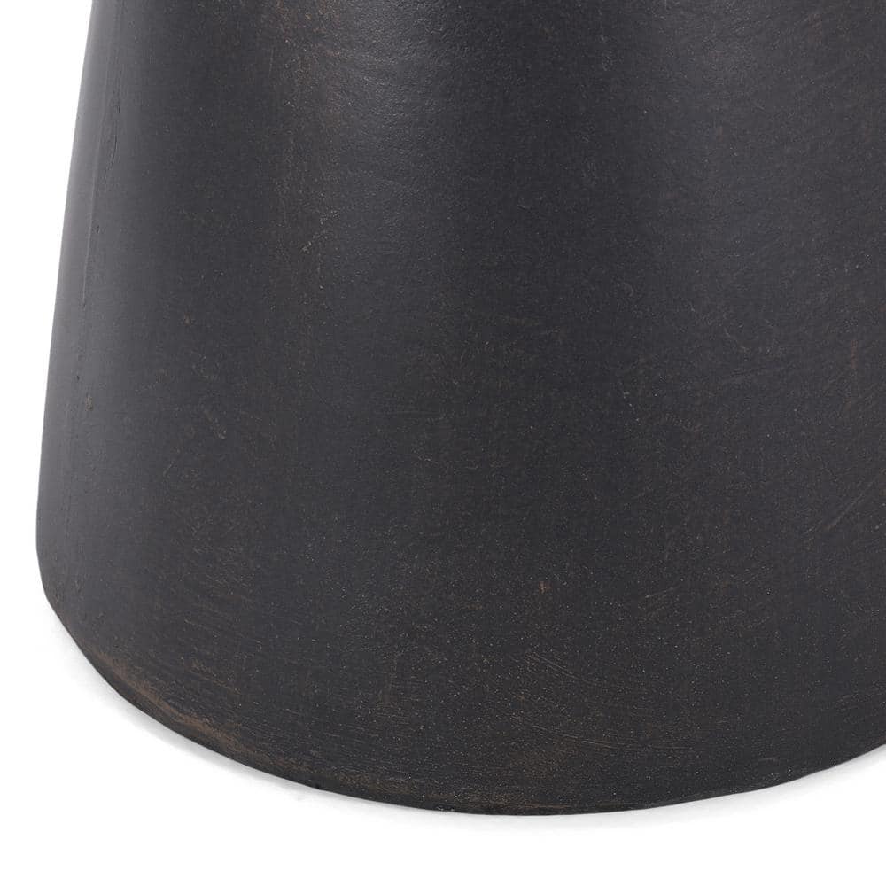 Antique Copper Round Concrete Outdoor End Table