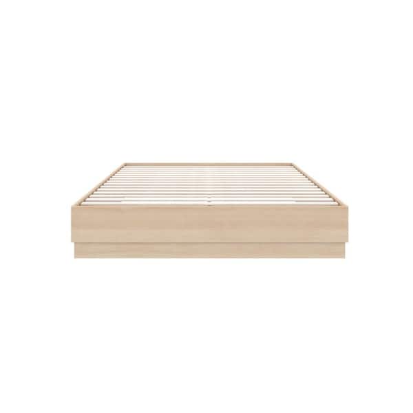 Nexera Milano Beige Oak Frame Queen Size Platform Bed 256083 - The