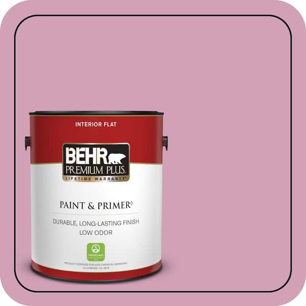 BEHR PREMIUM PLUS 1 gal. #M130-4 Raspberry Smoothie Flat Low Odor Interior Paint & Primer