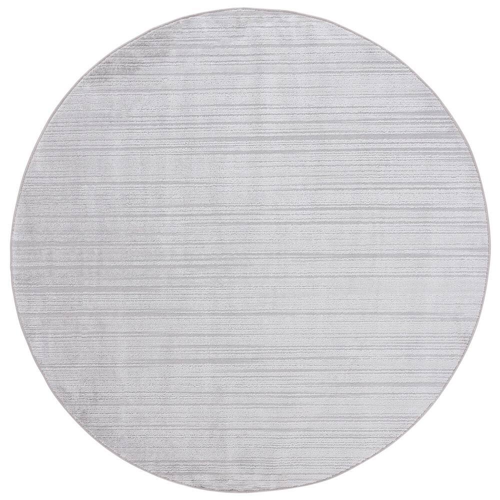Harmony 7 ft. x 7 ft. Light Gray Solid Striped Round Area Rug price history on PriceWatchPro