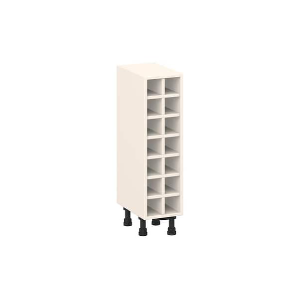 Fairview 9 in. W x 14 in. D x 34.5 in. H Slim Shaker Assembled Specialty Base Wine Rack Kitchen Cabinet in Washed Linen