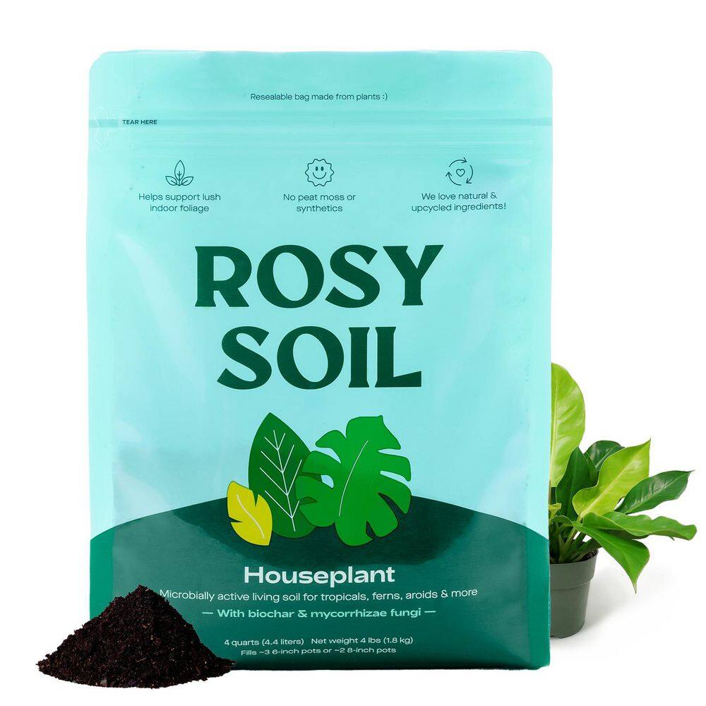Rosy 4 lds. 0.13 cu. ft. 4 qt. Organic Living Soil Houseplant Potting Mix for Tropicals, Ferns and More (1-Pack) price history on PriceWatchPro