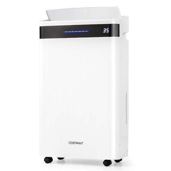 57 pt. 4500 sq. ft. Commercial Dehumidifier in. White with 4 Modes 3-Color Indicator 24H Timer