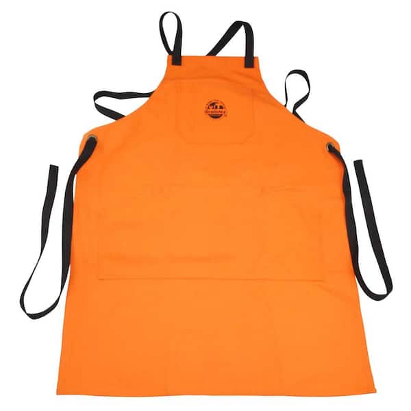 5-Pocket Canvas Tool Work Apron in Orange