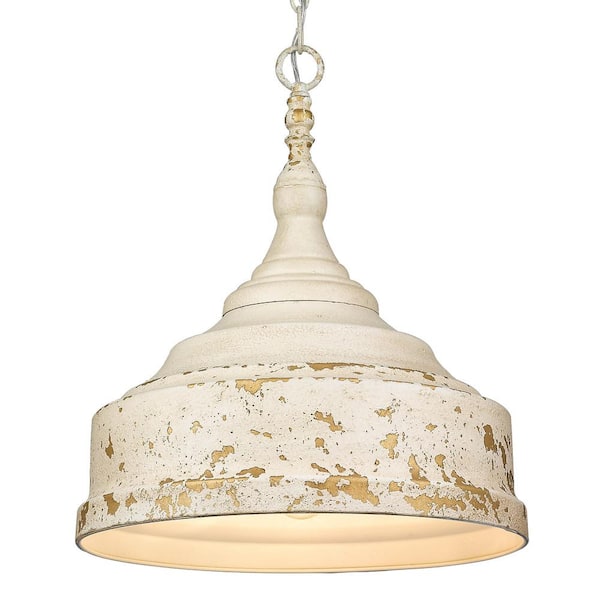 Golden Lighting Keating 3-Light Antique Ivory Pendant