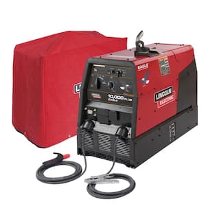 225 Amp Eagle 10,000 Plus Gas Engine Driven Welder with Stick Leads, Multi-Process, (Kohler) and Canvas Cover