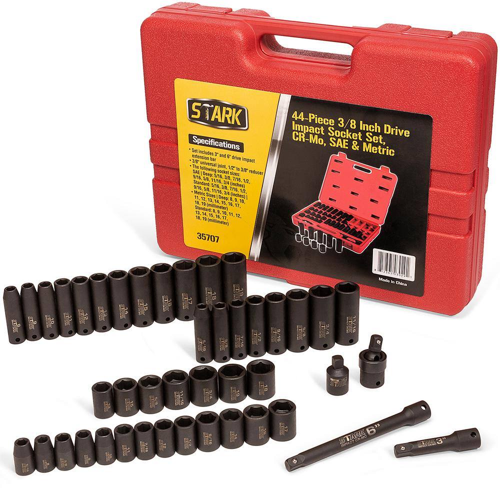 for sale online Icon 3/8" Drive Swivel Impact Socket Set SAE Hard to Reach Fasteners 12 Pcs 