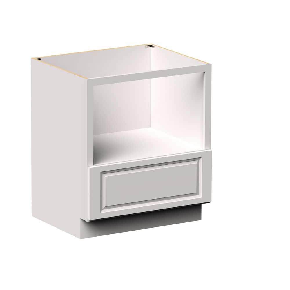 "Raised Panel 30"" W x 24"" D x 34.5"" H Wood Frame Ready to Assemble Microwave Base Kitchen Cabinet in Glacier White" price history on PriceWatchPro