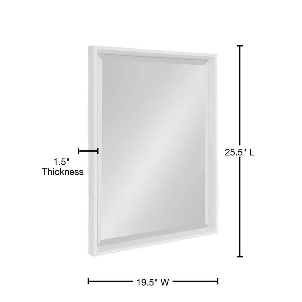 Calter Contemporary Full-Length Rectangular Dresser Mirror in White