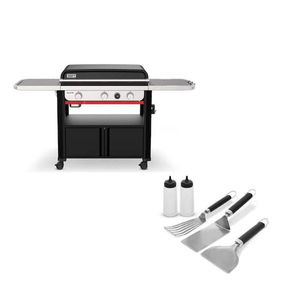 Weber Slate Griddle 3-Burner Propane Gas 30 in. Flat Top Grill in
