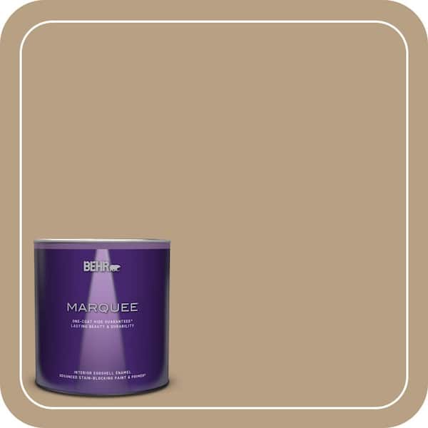 BEHR MARQUEE 1 qt. Home Decorators Collection #HDC-AC-12 Craft Brown Eggshell Enamel Interior Paint & Primer