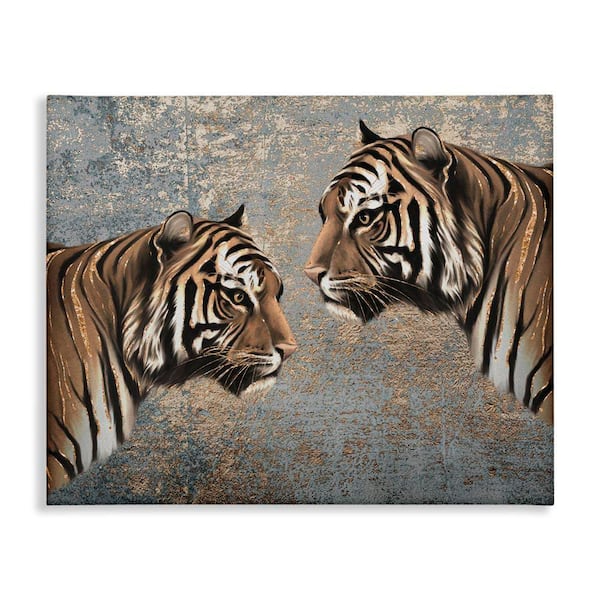 Stupell Industries Mirrored Tiger Duo by Svetlana Aleynikova Unframed Animal Graphic Art Print 30 in. x 40 in.