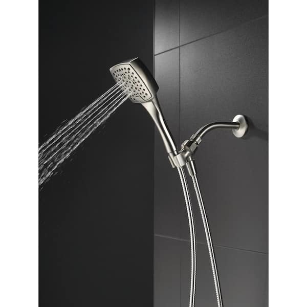 Everly 4-Spray 4.4 in. Single Wall Mount Handheld Shower Head in Brushed Nickel Everly 4-Spray 4.4 in. Single Wall Mount Handheld Shower Head in Brushed Nickel