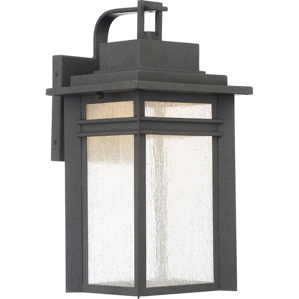 Quoizel Beacon 1-Light Black Outdoor LED Wall Lantern Sconce