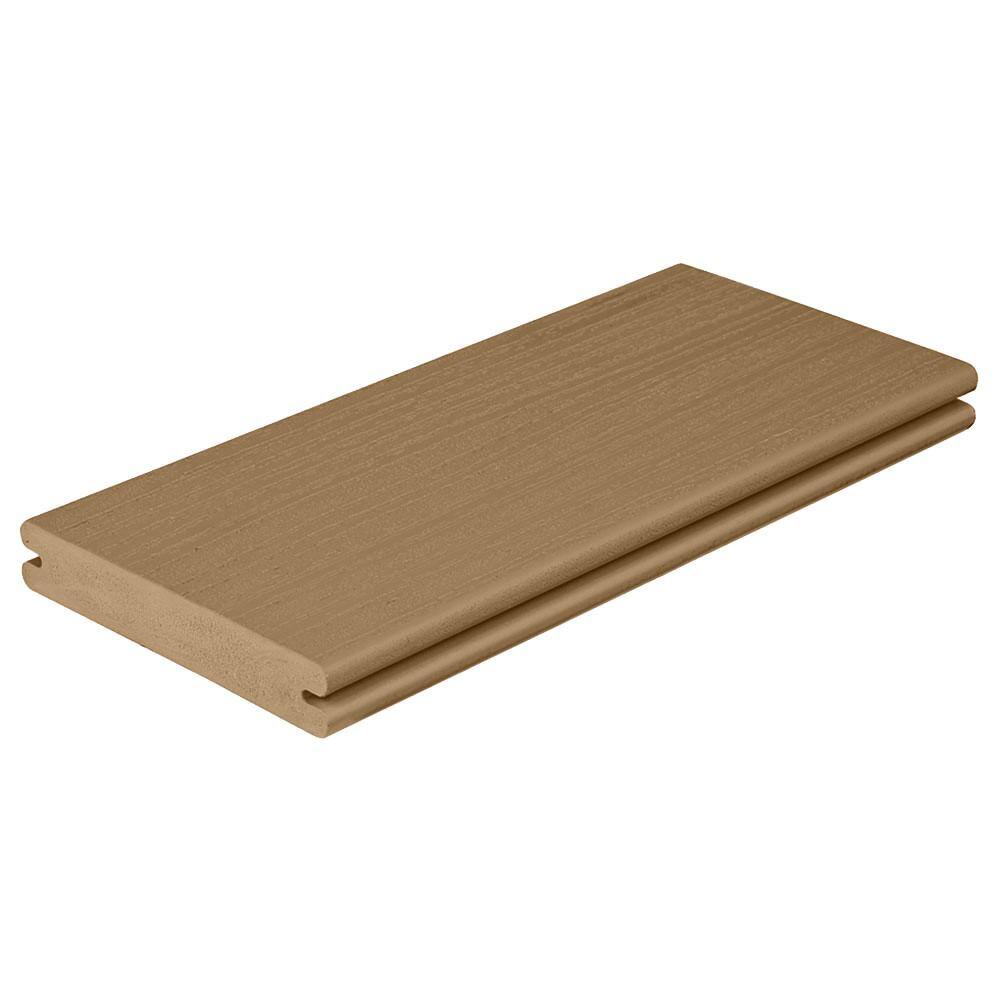 Fiberon Paramount 1 in. x 5.5 in. x 20 ft. Clay Grooved Edge Capped ...