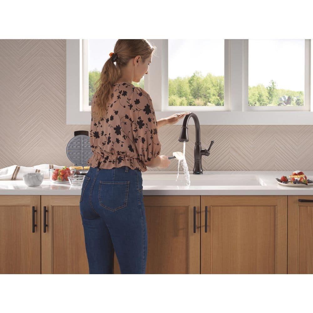 Venetian Bronze 16" Touchless Pull Down Kitchen Faucet with Ceramic Disc Valve