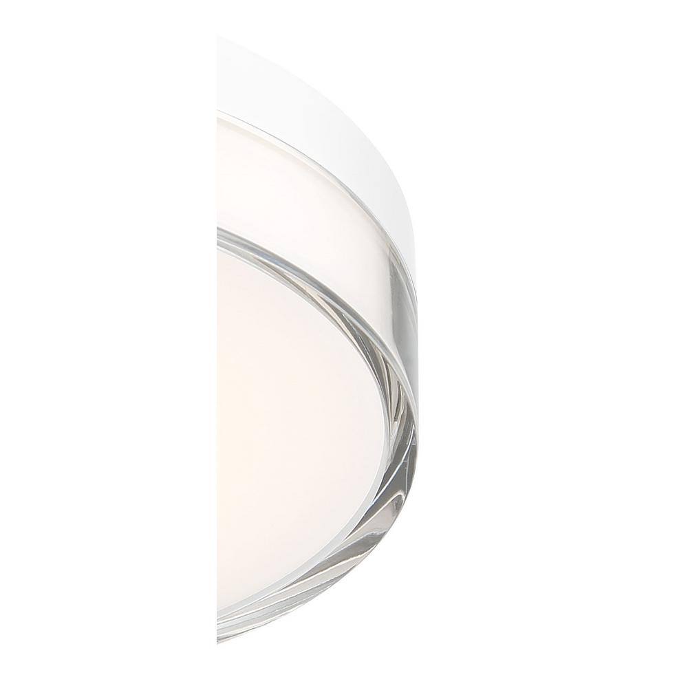White Aluminum LED Indoor/Outdoor Flush Mount Light