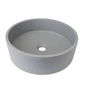 Dark Grey Concrete Round Vessel Sink