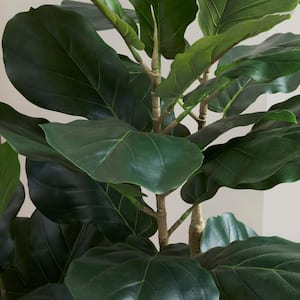 5ft Faux Fiddle Leaf Fig Tree in White Pot