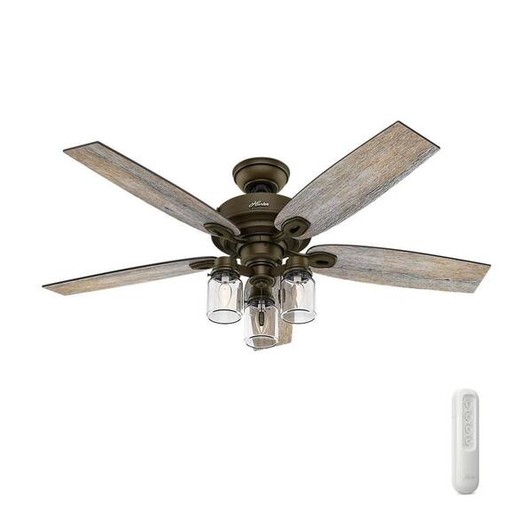 Hunter Crown Canyon 52 In Indoor Regal Bronze Ceiling Fan With Light Bundled Handheld Remote Control Brickseek Hunter Crown Canyon 52 In Indoor Regal, Hunter Crown Canyon Ceiling Fan