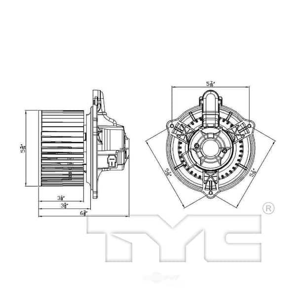 TYC HVAC Blower Motor 2009-2012 Hyundai Elantra 2.0L