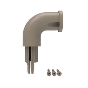 Vinyl ADA Hand Rail Vinyl Clad Aluminum 90 Degree Post Return, Earth