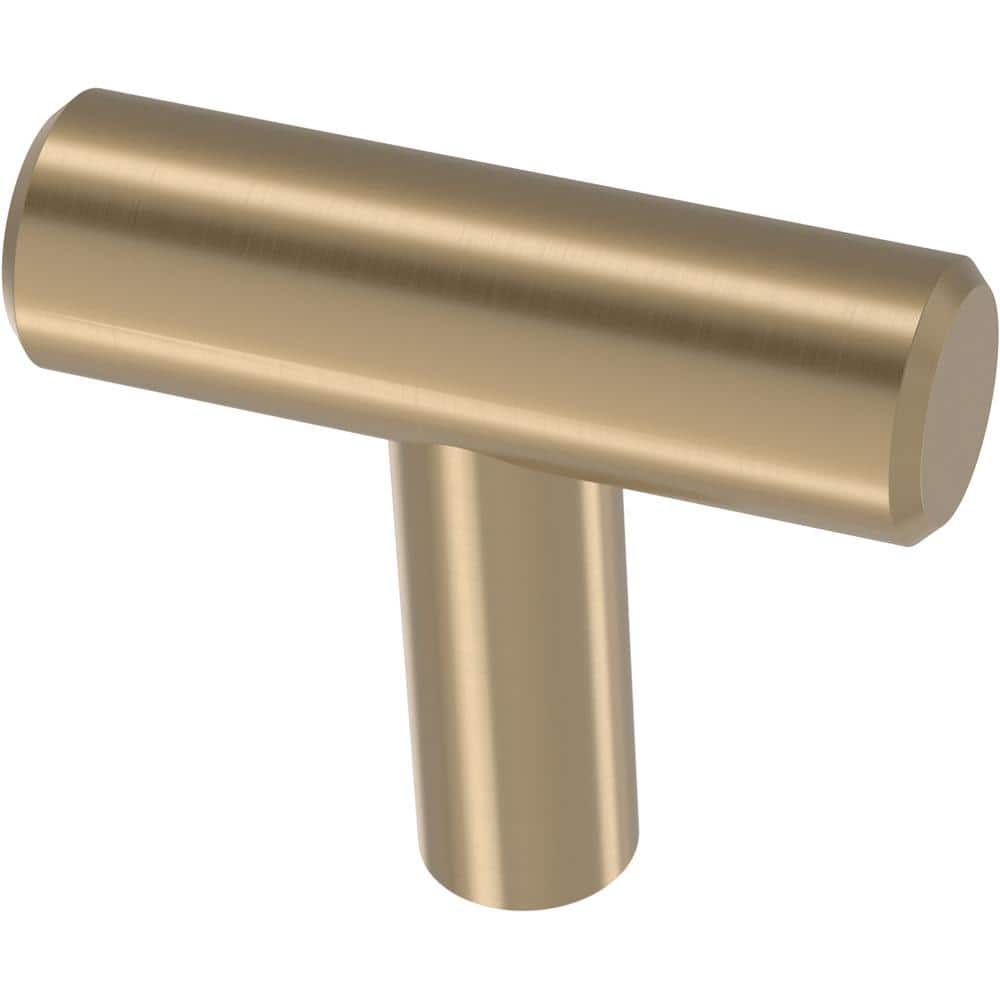 Liberty Liberty Steel Bar 1-5/8 in. (41 mm) Champagne Bronze Cabinet T-Knob  P01025C-CZ-CP - The Home Depot