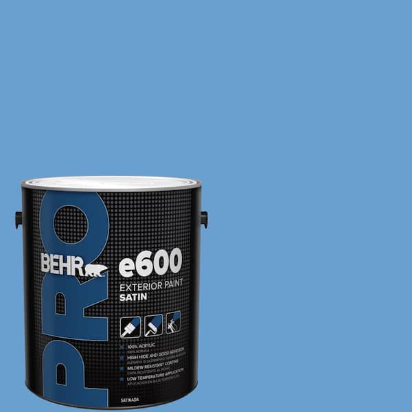 1 gal. #P520-4 Cornflower Satin Exterior Paint