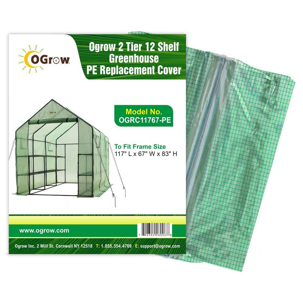 Ogrow Machrus Ogrow Premium PE Greenhouse Replacement Cover for Outdoor
