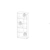 Line drawing of the bookcase showing weight limits of 12kg/26lbs per shelf.