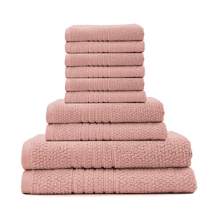 Softee 10-Piece 100% Cotton Bath Towel Set in Bisque