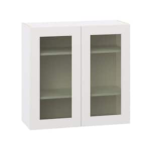 Roseland 36 in. W x 14 in. D x 35 in. H Assembled Shaker Glass Door Specialty Wall Kitchen Cabinet in Warm White