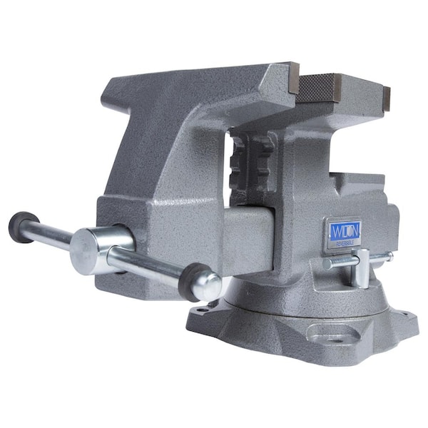 Reversible Bench Vise, 8 in. Jaw Width, 9-1/4 in. (14-1/2 in. Reversed) Jaw Opening, 4-3/4 in. Throat Depth 4800R