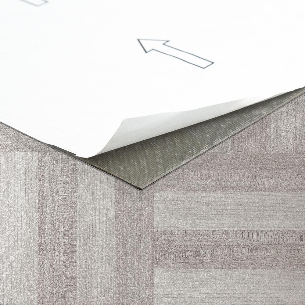 Ash Gray Wood 12" x 12" Self-Adhesive Vinyl Floor Tiles