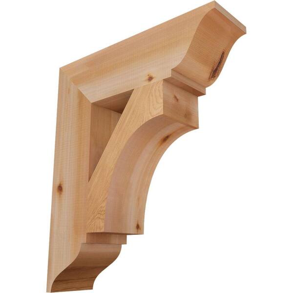 Ekena Millwork 5.5 in. x 26 in. x 22 in. Western Red Cedar Westlake Traditional Smooth Corbel