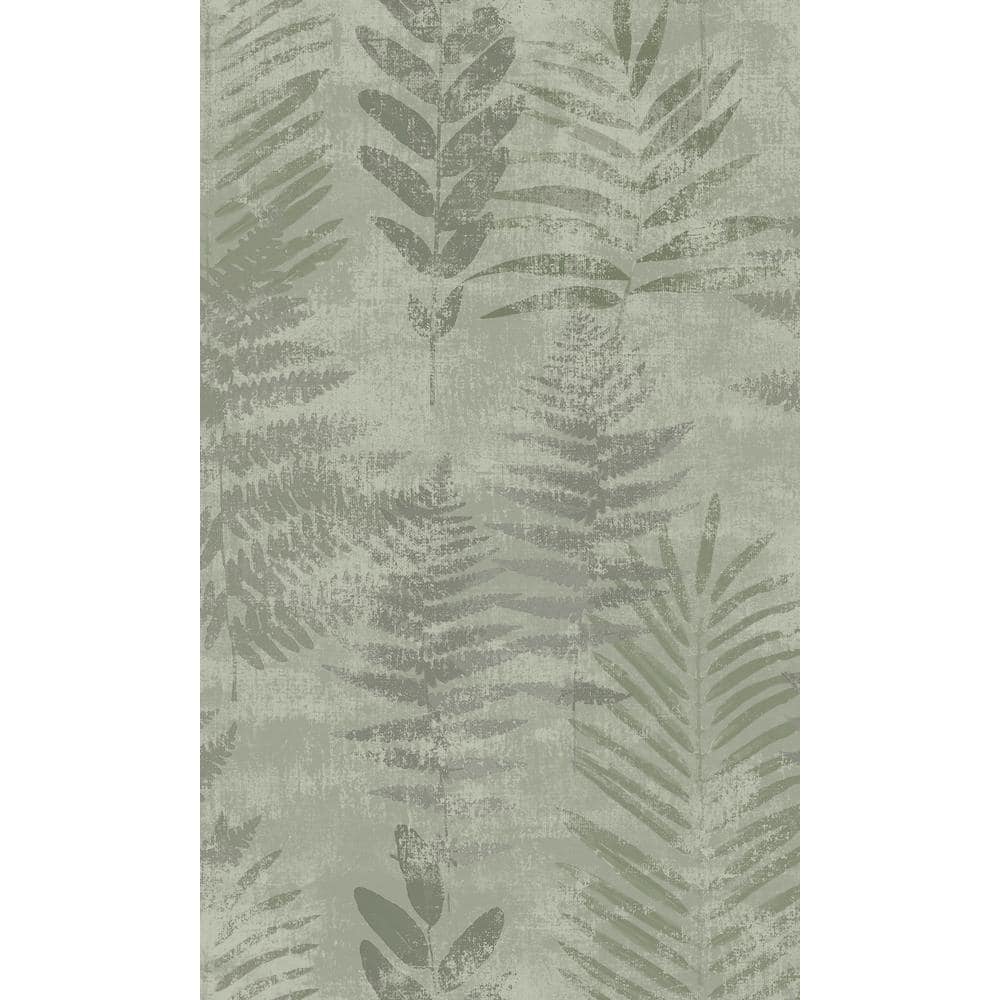 Fern Forest Botanical Drawer Liner Green Black // Peel & Stick