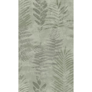 Forest Textured Fern Leaves Tropical Paste the Wall Double Roll Wallpaper 57 sq. ft.