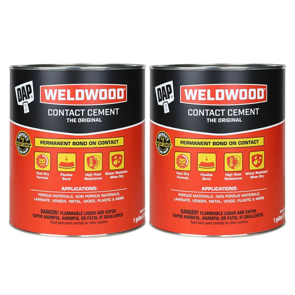 DAP Weldwood 3-fl oz Liquid Contact Cement Waterproof, Quick Dry,  Multipurpose Adhesive