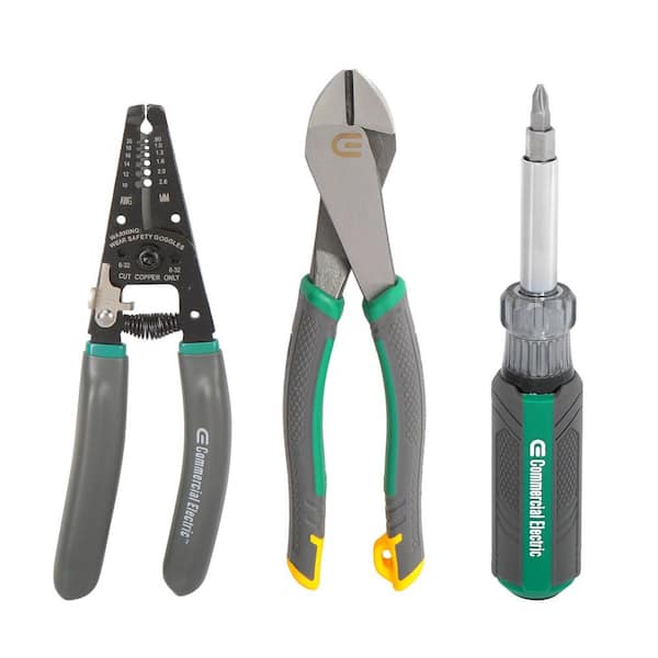 Commercial Electric CE 3Piece Electrician's Tool Set CE210404 The
