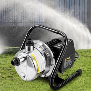 Shallow Well Pump 1.5 HP 1200GPH 164 ft. Head Portable Garden Water Jet Pump with Hose Adapters for Pond Lake Irrigation