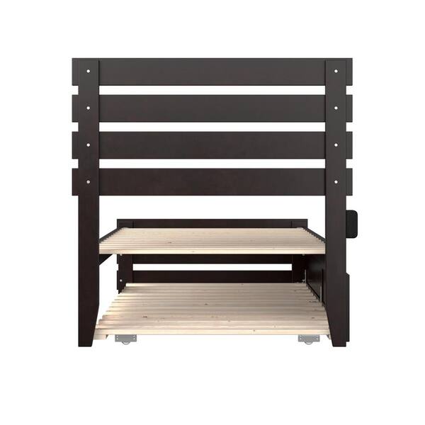 bedsidedrama BROWN サイズ2 AFI Oxford 40 1/4 in. W Espresso Dark Brown Twin XL Size Solid