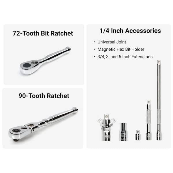 TEKTON 1/4 Inch Drive Small Engine Repair Kit with Flex Head Quick